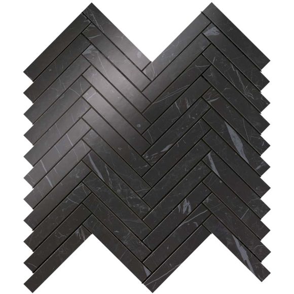 Atlas Concorde Marvel Nero Marquina Herringbone Wall 30,5x30 Lucida /0,549m2/