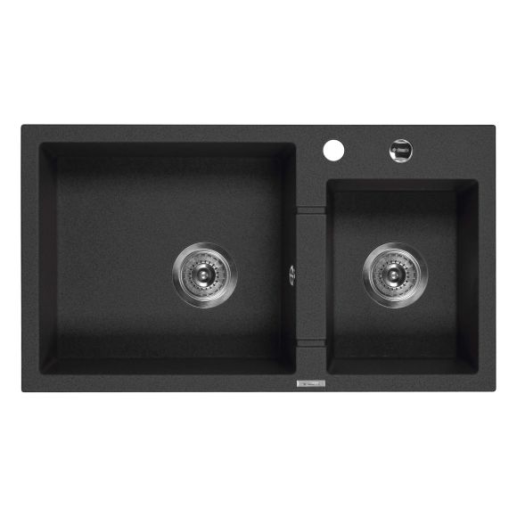 Zlewozmywak granitowy 2-komorowy - Space-Saver