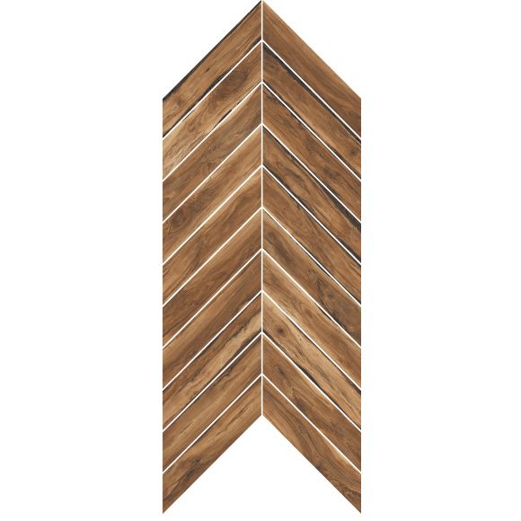 Rondine Sherwood Mahogany Chevron 24x50
