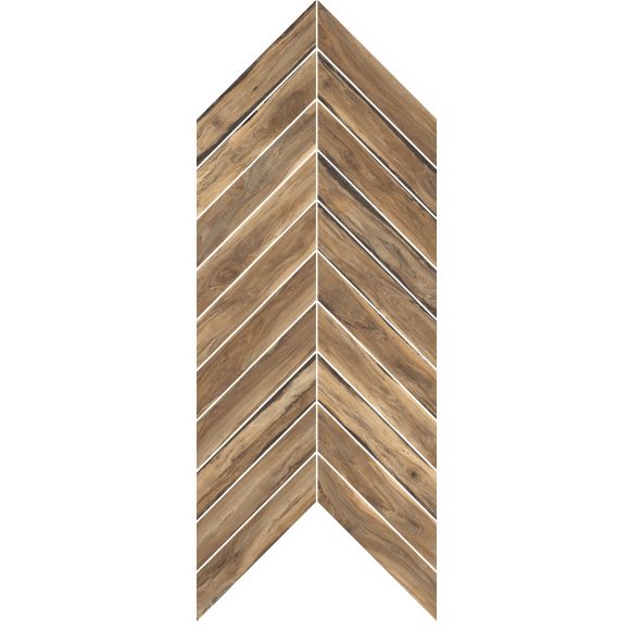Rondine Sherwood Walnut Chevron 24x50