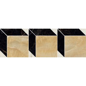 Versace Ceramics MOS.CUBE NERO-ORO-BIA 19,5x58,5 LUX /0,4563m2/