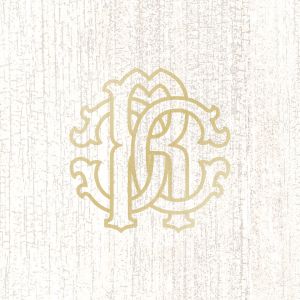 Roberto Cavalli Tws Wood Logo Blanc26,5x26,5